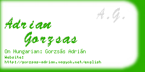 adrian gorzsas business card