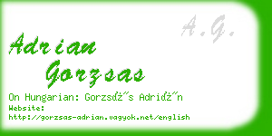 adrian gorzsas business card